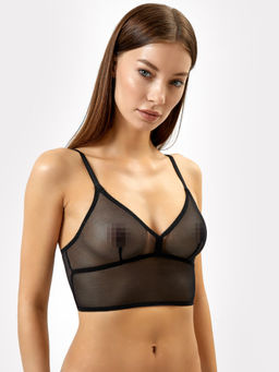 Топ женский черного цвета из сетки черный 422529 - Mark formelle фото 2