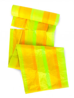 Avikomp пакеты для мусора, 60л*10шт, ПОЛОСАТИКИ, с завязками, ПСД, в Рулоне, желтый/салатовый