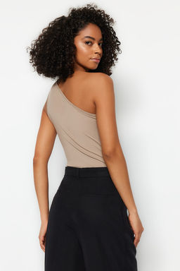 Vizon Asimetrik Yaka Asimetrik Yaka Cut Out Detayl? Alttan C?tc?l? Orme Body TWOSS23BD00014