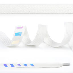 Шнурки TBY декоративные плоские 10мм 130см арт.SLFM024 белый металлик уп.10шт