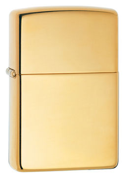Зажигалка ZIPPO классическая с покрытием Глянцевая латунь | Classic High Polish Brass 254B