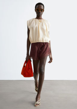Top de seda con cord?n de ajuste - H&m фото 6