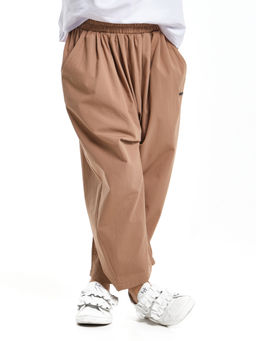 Брюки бананы свободные хлопок UD 7965 св.коричневый - Mini maxi фото 8