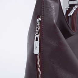 Сумка-мешок на молнии, цвет бордовый - Simaland фото 4