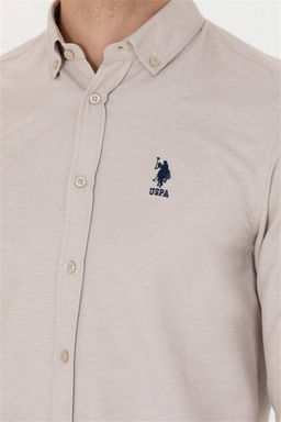 Мужская базовая рубашка с длинным рукавом Stone Неожиданная скидка в корзине - U.s. polo assn фото 7