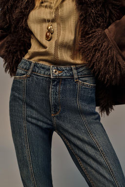 Z1975 MID-WAIST FLARE SEAM JEANS - Zara фото 5