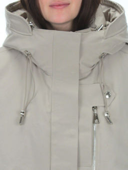 C223 GRAY/BEIGE Куртка зимняя женская (200 гр. холлофайбера) - Fashion фото 11