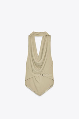 STUDDED HALTER TOP - Zara фото 7