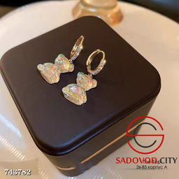 Серьги переливающиеся мишки