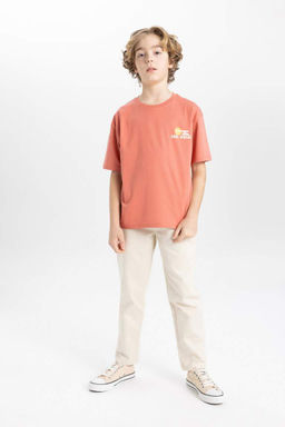 Саржевые брюки свободного кроя для мальчиков стандартного кроя - Defacto фото 5