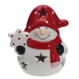Фигурка декоративная "Снеговик" с подсветкой (LR44x2), L8 W6,5 H9,5 см