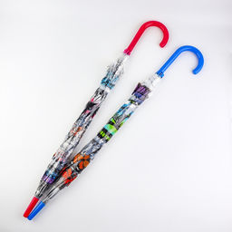 Зонт - трость полуавтоматический «Бабочки», 8 спиц, R=43/60 см, d=86 см, рисунок МИКС