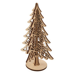 Заготовка для декорирования Mr. Carving КЛ-15 Заготовка на подставке фанера 15 см 01 Ель со звездой фото 5