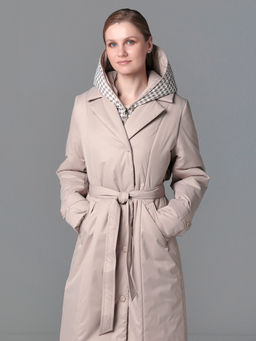 Пальто дем. бежевый - Dizzyway фото 9