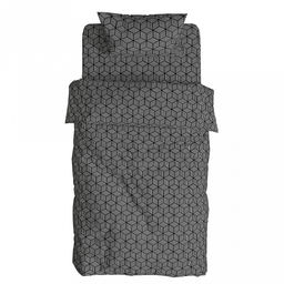 Постельное белье, комплект 1,5 спальный "Графика 3D" 3 предмета: пододеяльник 145х215см, простыня 150х215см, 1 наволочка 70х70см с клапаном-запахом, бязь "Комфорт" 121г/м2, хлопок 100%, упаковка "эконом" ПВХ 32х41х2,5см, "Домашняя мода" (Россия)