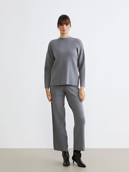 Beli Lastikli Geni? Pa?a Kad?n Triko Pantolon