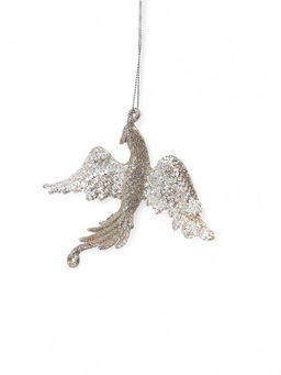 Цена за 2 шт. Ёлочное украшение Праздничное сияние птица, 1114 см, золото - Зимнее волшебство фото 4