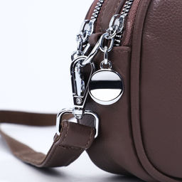 Сумка кросс-боди на молниях, наружный карман, цвет коричневый - Simaland фото 4