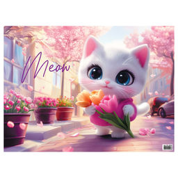 Настольное покрытие детское 330*460мм "Sweet kitty" (ArtSpace, ПП_06203)