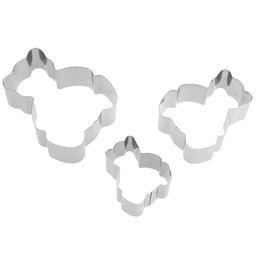 Форма для печенья из нержавеющей стали Мишки набор 3 штуки: 8,3х10х4см; 6,7х8х4см; 5х6х4см, в блистере (Китай) - Домашняя мода фото 2