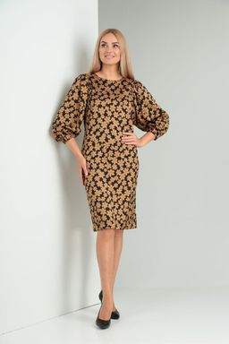 Платье Gamma & Gracia 431 черный корица ромашка