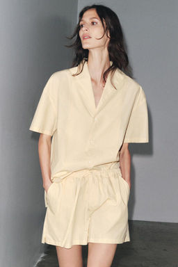 POPLIN SHORTS WITH TOPSTITCHING - Zara фото 5