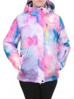 W1609-2 PINK/BLUE PRINT Куртка горнолыжная женская ERUITOR (100 гр. холлофайбера) - Fashion фото 2