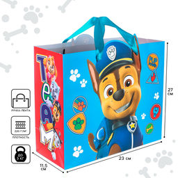 Пакет подарочный, 23×27×11 см, упаковка, Щенячий патруль