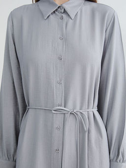 Dokulu Ku?akl? G?mlek Elbise