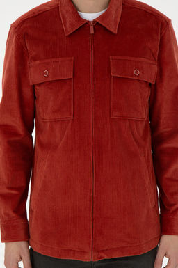 Мужская рубашка с длинным рукавом кирпичного цвета Неожиданная скидка в корзине - U.s. polo assn фото 6