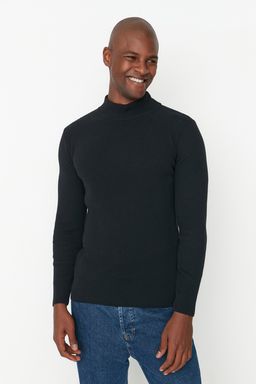 TRENDYOL MAN Bordo Unisex Dar Kal?p Pamuklu Yar?m Bal?kc? Yaka Fitilli Triko Kazak TMNAW21KZ0553 - Trendyolmilla фото 4
