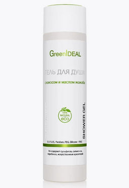 Гель для душа с кокосом и маслом жожоба (натуральный, бессульфатный) - Greenideal фото 2