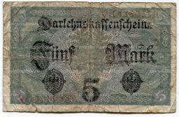 Банкнота 5 марок 1917 года Германия