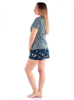 Костюм женский кулирка с шортами Созвездие лимон - Domtrik фото 7