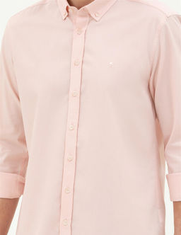 A__k Pembe Slim Fit Uzun Kollu G_mlek