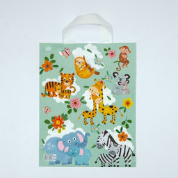 Цена за 50 шт. Пакет "Мама и малыш", полиэтиленовый, с петлевой ручкой, 35 х 28 см, 55 мкм