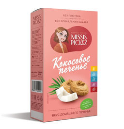 Печенье кокосовое без сахара и глютена Missis Pickez 100г  фото 2