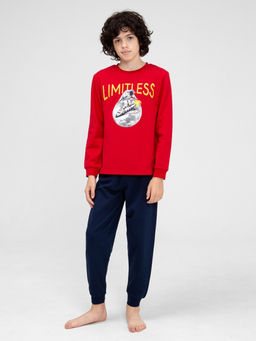 CRB wear / CWJB 50145-26 Пижама для мальчика (джемпер, брюки),красный/Ex.Cherubino