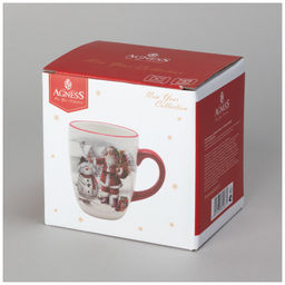 КРУЖКА AGNESS С НОВЫМ ГОДОМ! 11,5*8*10 СМ 300 МЛ (КОР=48ШТ.)  фото 2