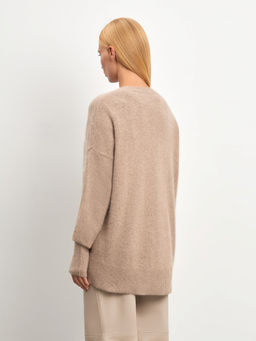 Мягкий джемпер цвета мокко с шерстью - Emka фото 5