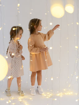 Платье с длинным рукавом, персик - Lesi kids фото 14
