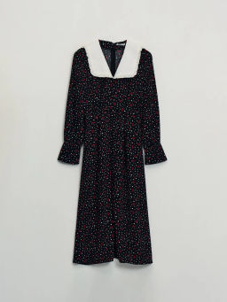 Платье миди с контрастным воротником / Zarina  фото 2