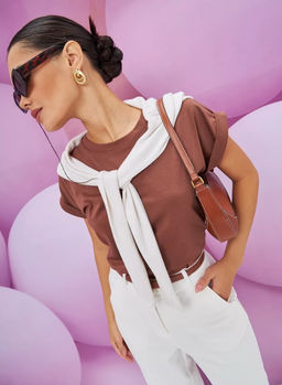 K11780 Футболка OVER SIZE (плотный хлопок) ТМ_БЕЖЕВЫЙ