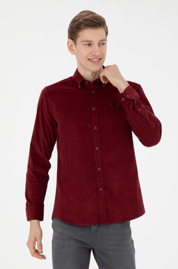 U. S. Polo Assn / Мужская бордовая рубашка с длинным рукавом - U.s. polo assn фото 10
