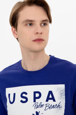 U. S. Polo Assn Мужская синяя футболка с круглым вырезом - U.s. polo assn фото 3