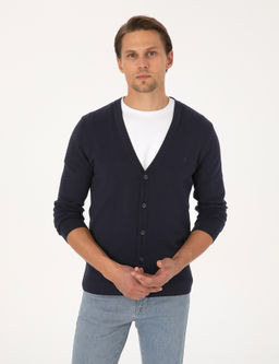 Lacivert Slim Fit Basic D__meli Triko H_rka