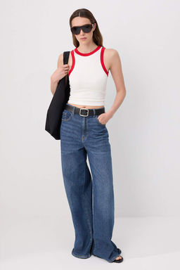 Ekru Fitted/V_cuda Oturan Kolsuz Crop/K_sa Yumu_ak _rme Atlet TWOSS26AL00114 - Trendyolmilla фото 2