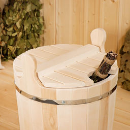 Запарник - ведро для бани и сауны, 15 л, липа, с крышкой, «Добропаровъ»