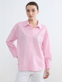 ?izgili Poplin Kad?n G?mlek