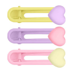 Набор заколок для волос зажим, арт. 71789 / 10 СЕРДЕЧКИ (в наборе: 3шт., 5,9 см, черный металл, по